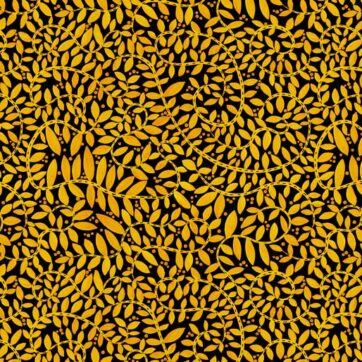 (3433)Folkscapes/Fantasy Ferns Yellow/Black(1065)