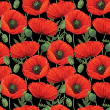 L05 Poppies (Red & Black) HTLB/7117