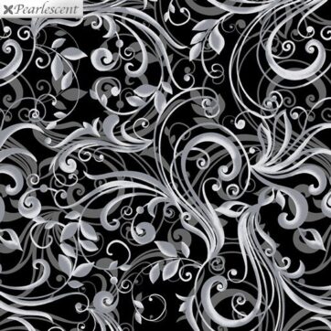 (4011)Pearl Ballet/Ballet Scroll Black/Grey(0171)